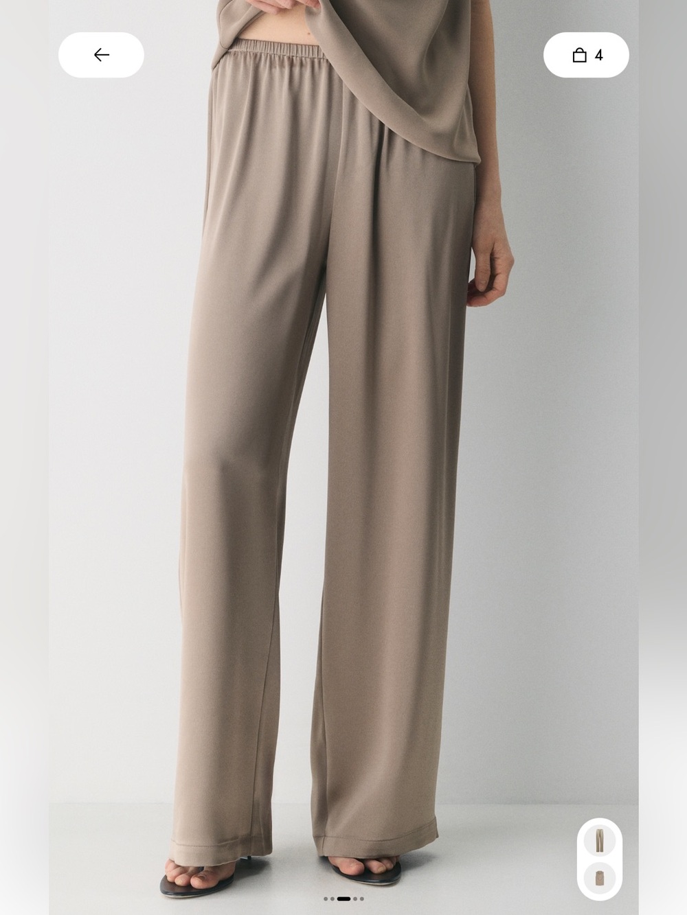 BNWT Babaton Archer Silk Wide Leg Pants - Size M